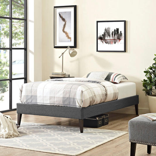 Modway Sharon Fabric Twin Bed Frame with Squared Tapered Legs