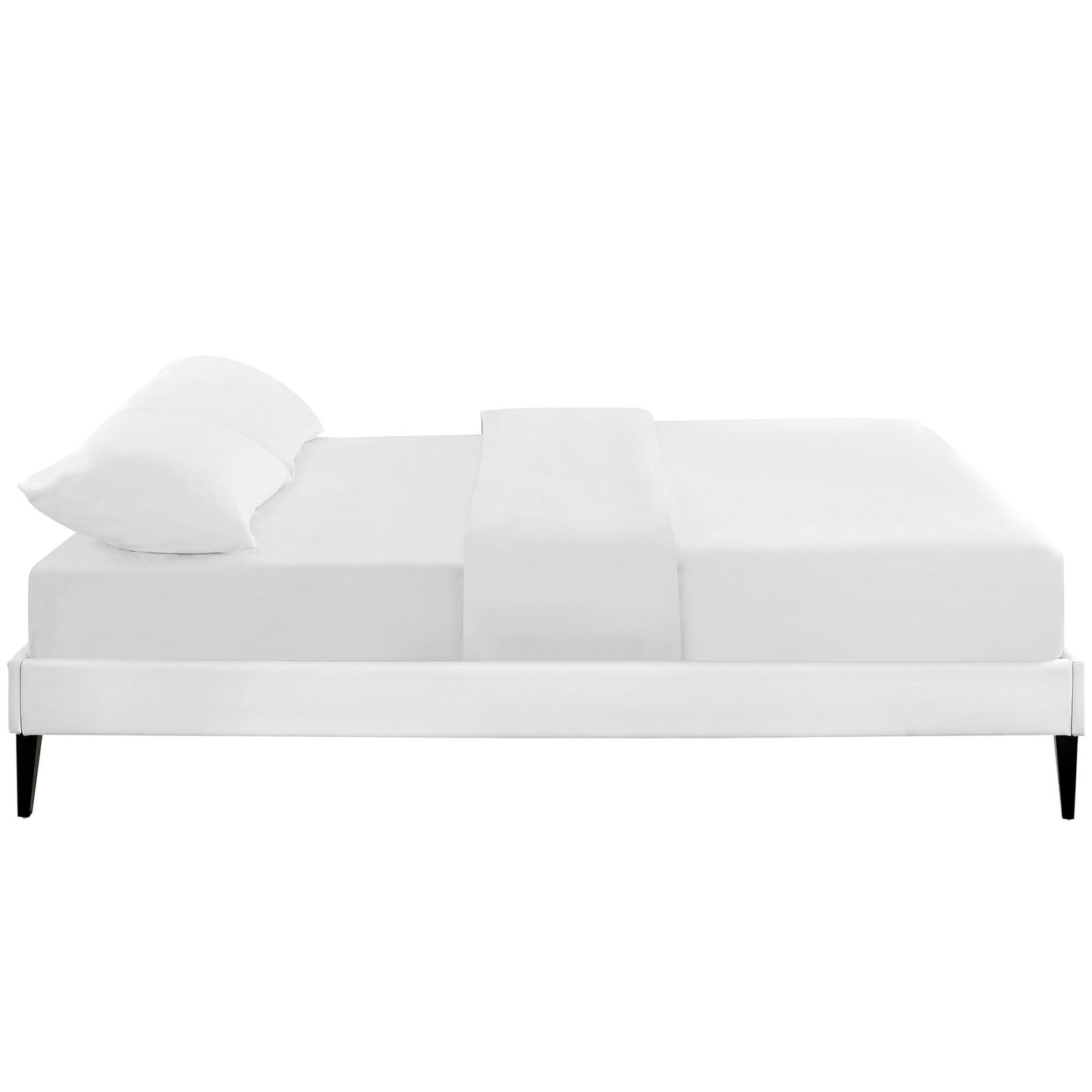 Modway Sharon Vinyl Full Bed Frame with Squared Tapered Legs