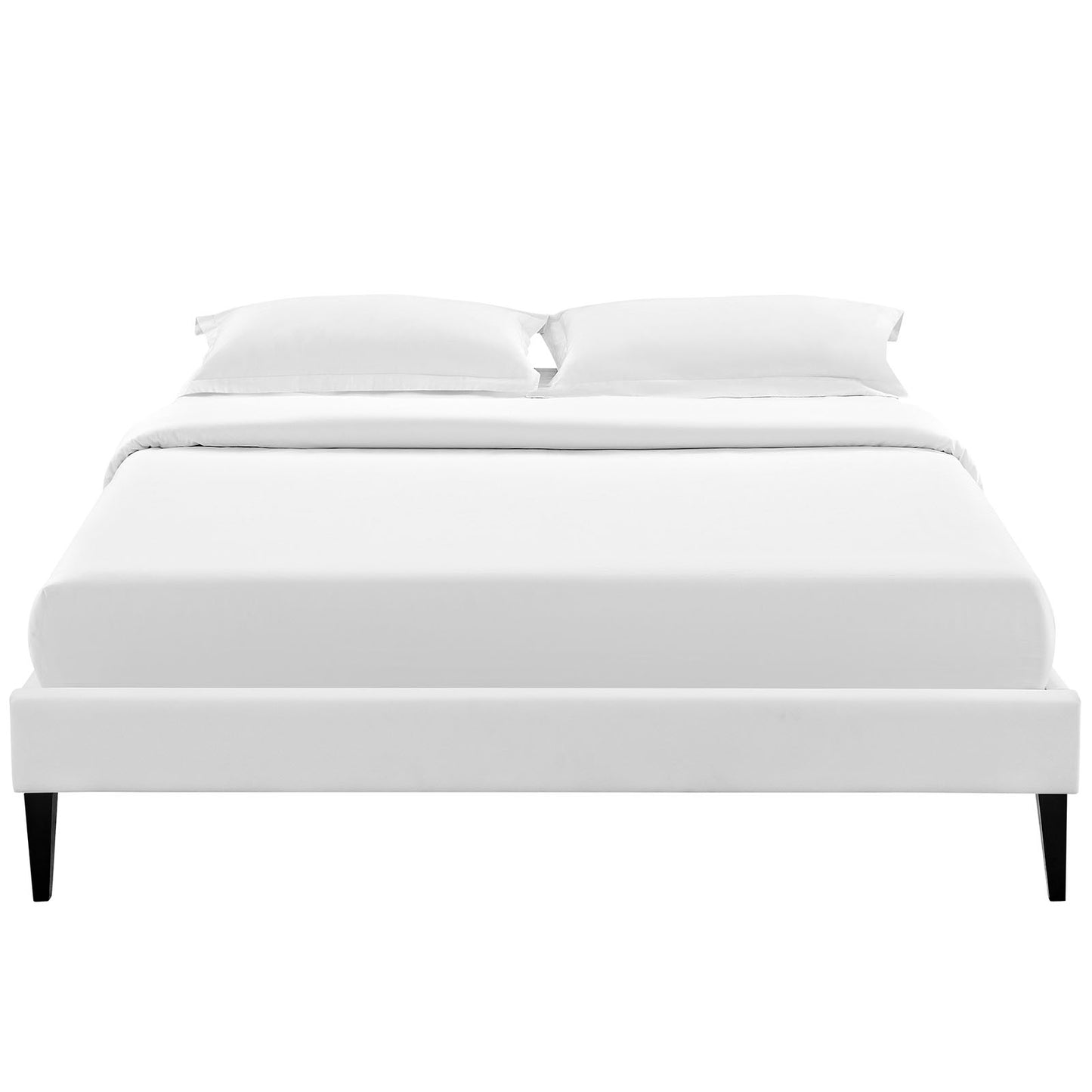 Modway Sharon Vinyl Full Bed Frame with Squared Tapered Legs