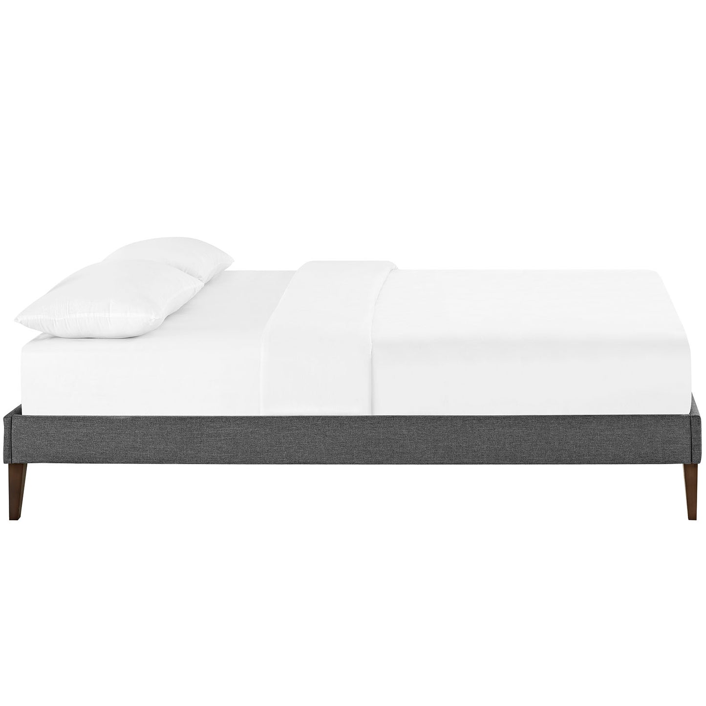 Modway Sharon Fabric King Bed Frame with Squared Tapered Legs