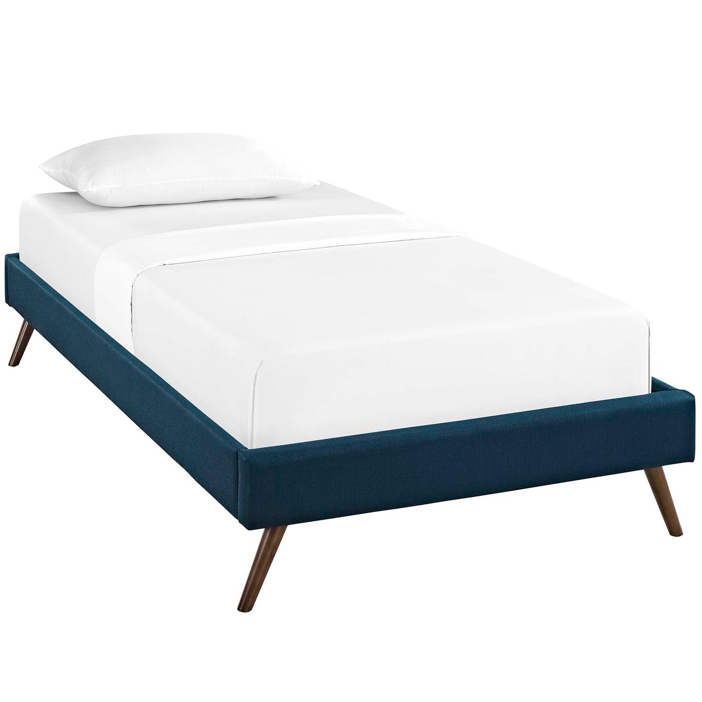 Modway Helen Fabric Twin Bed Frame with Round Splayed Legs