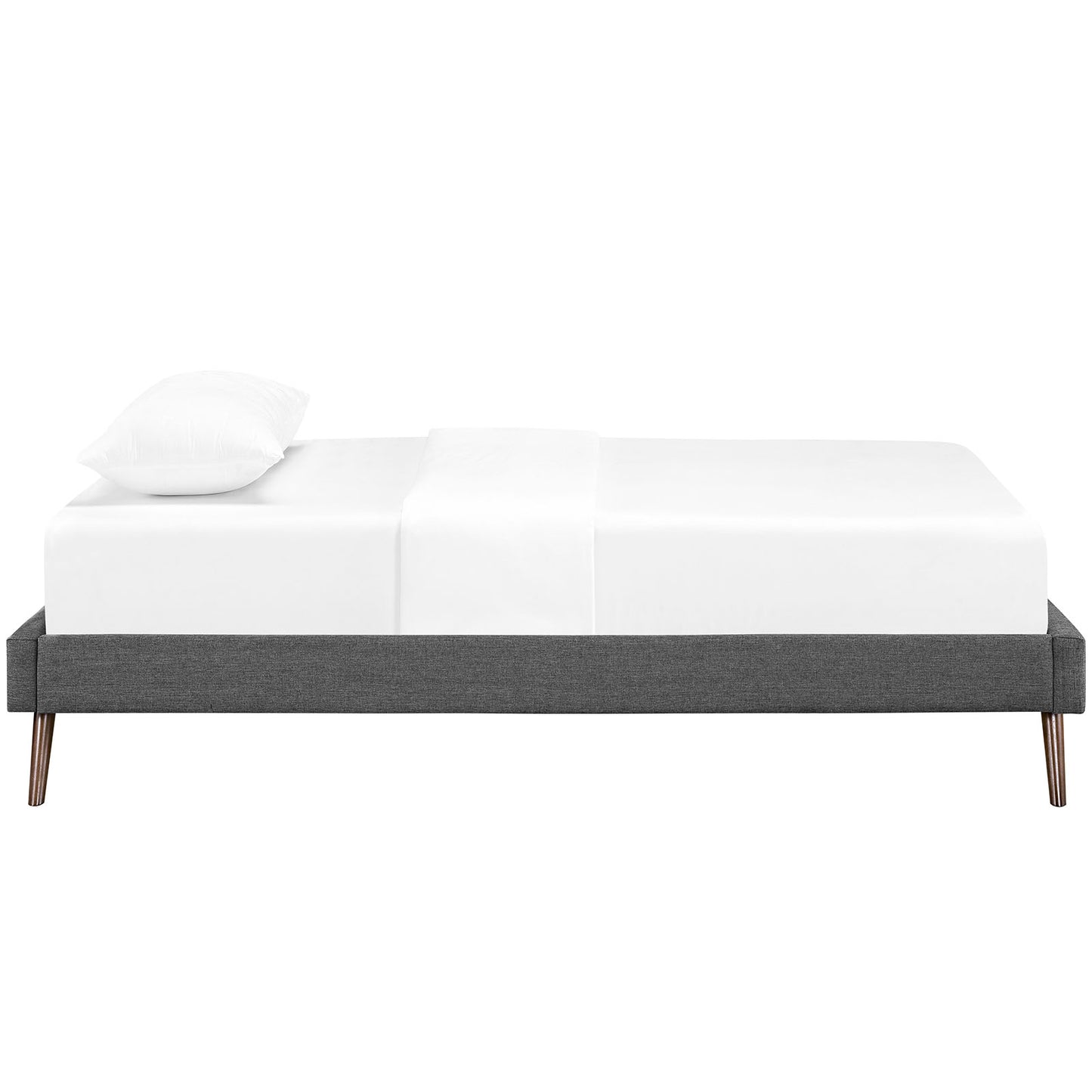 Modway Helen Fabric Twin Bed Frame with Round Splayed Legs