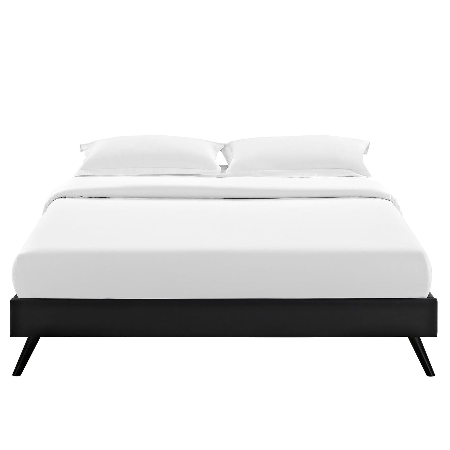 Modway Helen Vinyl Queen Bed Frame with Round Splayed Legs