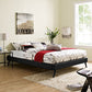 Modway Helen Vinyl Queen Bed Frame with Round Splayed Legs