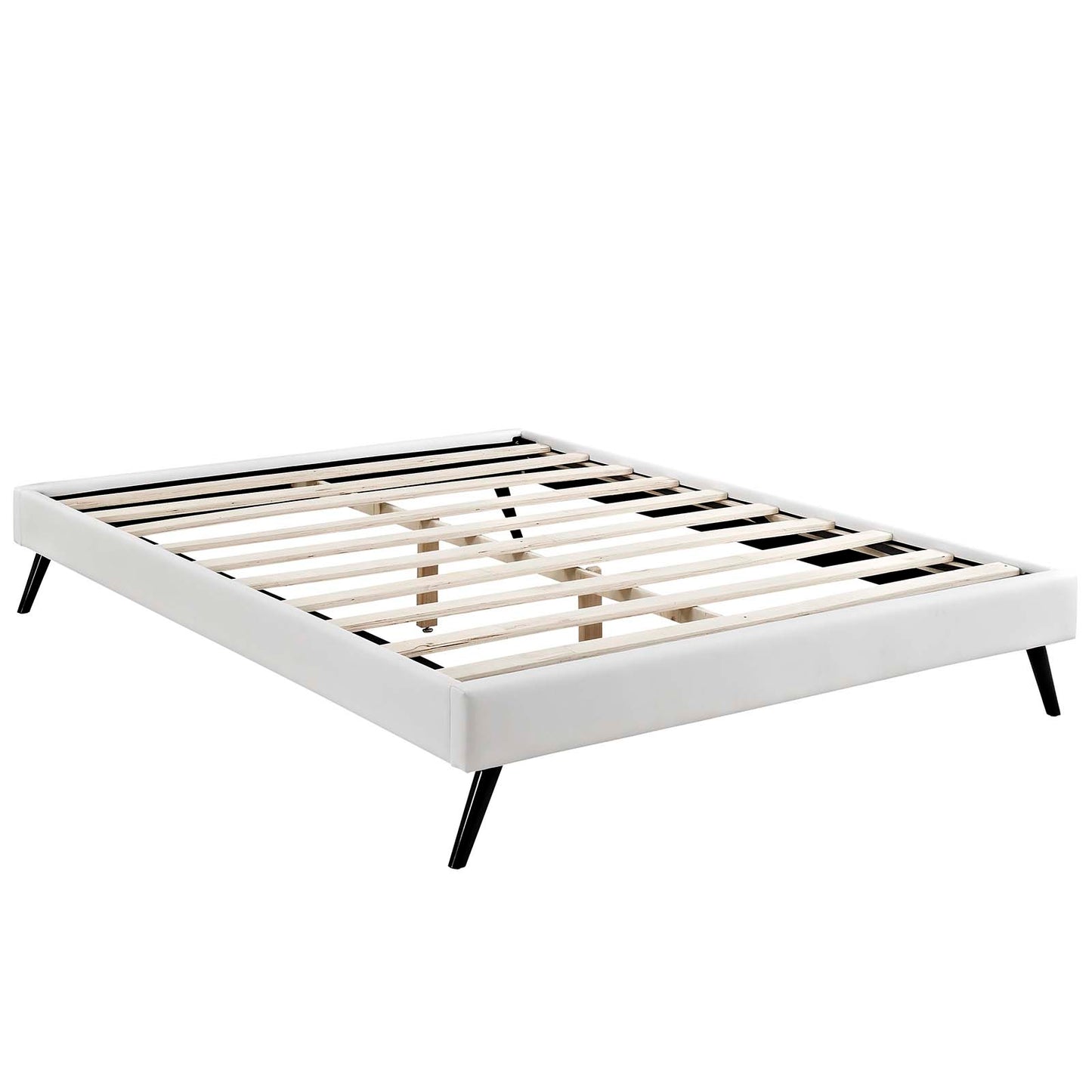 Modway Helen Vinyl Queen Bed Frame with Round Splayed Legs