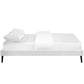 Modway Helen Vinyl Queen Bed Frame with Round Splayed Legs