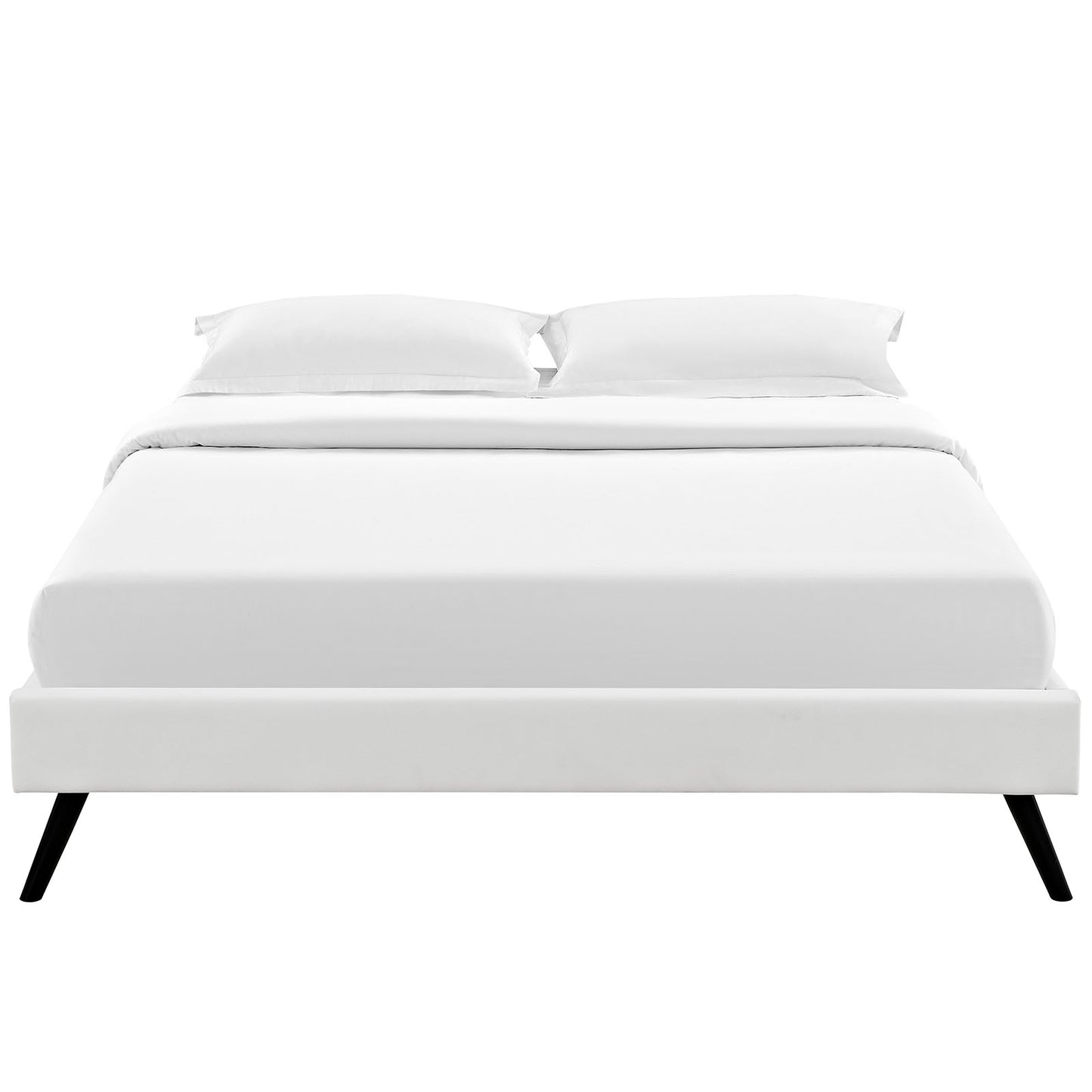 Modway Helen Vinyl Queen Bed Frame with Round Splayed Legs