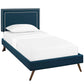 Modway Jessamine Fabric Twin Platform Bed with Round Splayed Legs