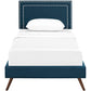 Modway Jessamine Fabric Twin Platform Bed with Round Splayed Legs