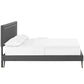 Modway Jessamine Fabric Queen Platform Bed with Round Splayed Legs