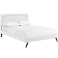 Modway Josie Vinyl Full Platform Bed with Round Splayed Legs