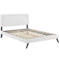 Modway Josie Vinyl Full Platform Bed with Round Splayed Legs