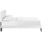 Modway Josie Vinyl Full Platform Bed with Round Splayed Legs