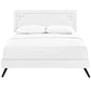 Modway Josie Vinyl Full Platform Bed with Round Splayed Legs