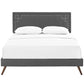 Modway Josie Fabric Queen Platform Bed with Round Splayed Legs