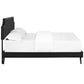 Modway Laura Vinyl Queen Platform Bed with Round Splayed Legs