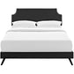 Modway Laura Vinyl Queen Platform Bed with Round Splayed Legs