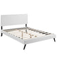 Modway Phoebe Vinyl King Platform Bed with Round Splayed Legs