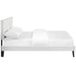 Modway Phoebe Vinyl King Platform Bed with Round Splayed Legs