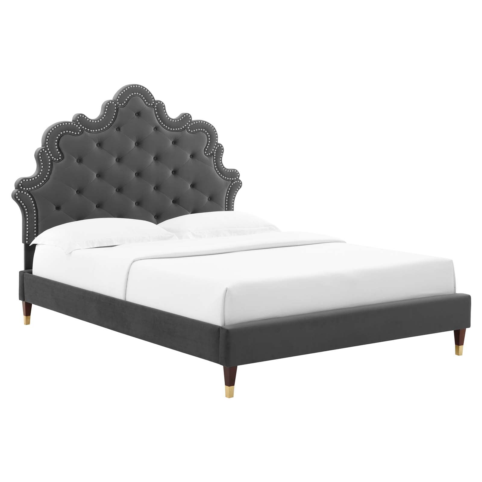 Sasha Button-Tufted Performance Velvet Queen Bed By Modway - MOD-6822 | Beds | Modishstore - 41