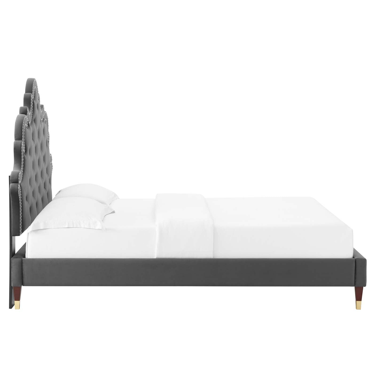 Sasha Button-Tufted Performance Velvet Queen Bed By Modway - MOD-6822 | Beds | Modishstore - 39