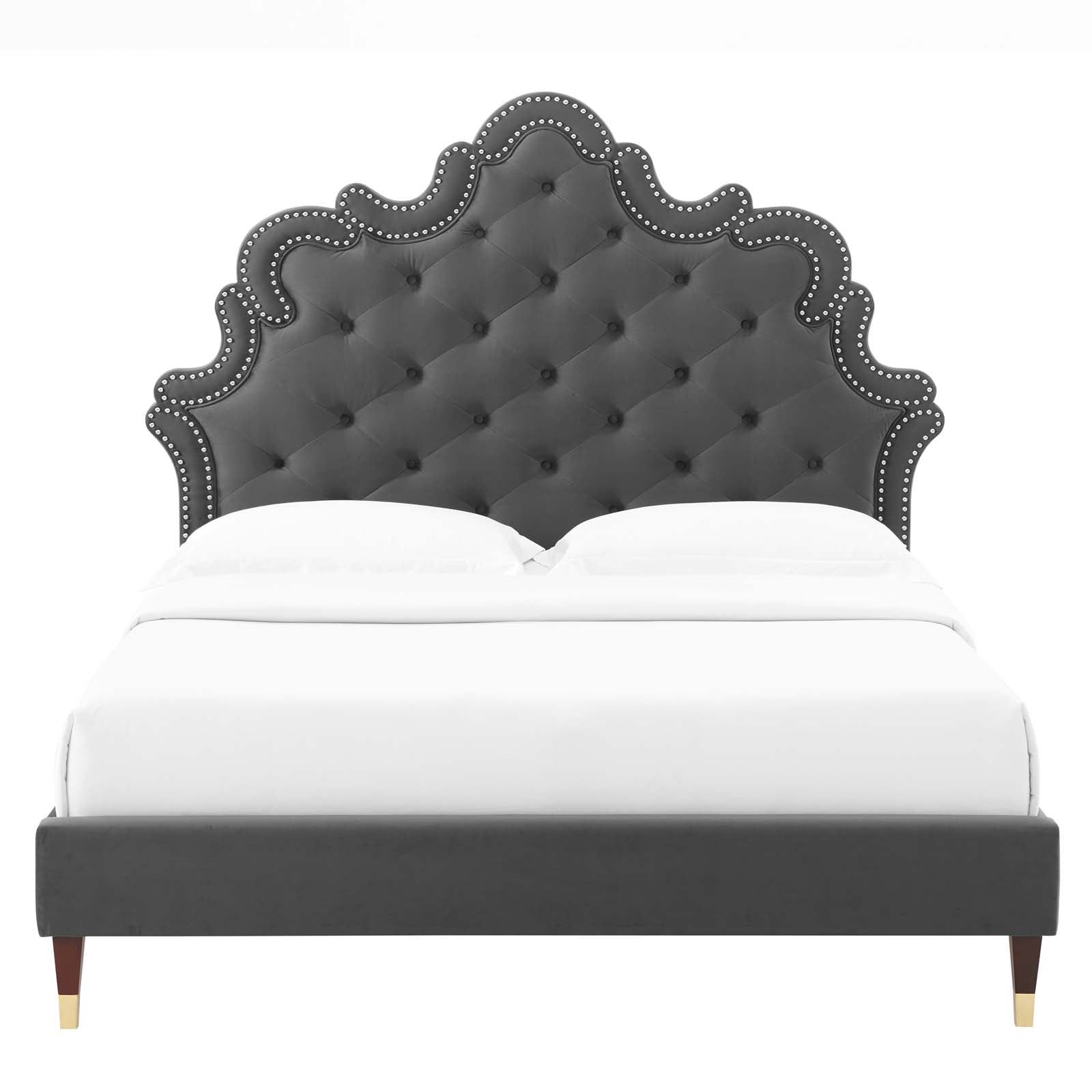 Sasha Button-Tufted Performance Velvet Queen Bed By Modway - MOD-6822 | Beds | Modishstore - 40