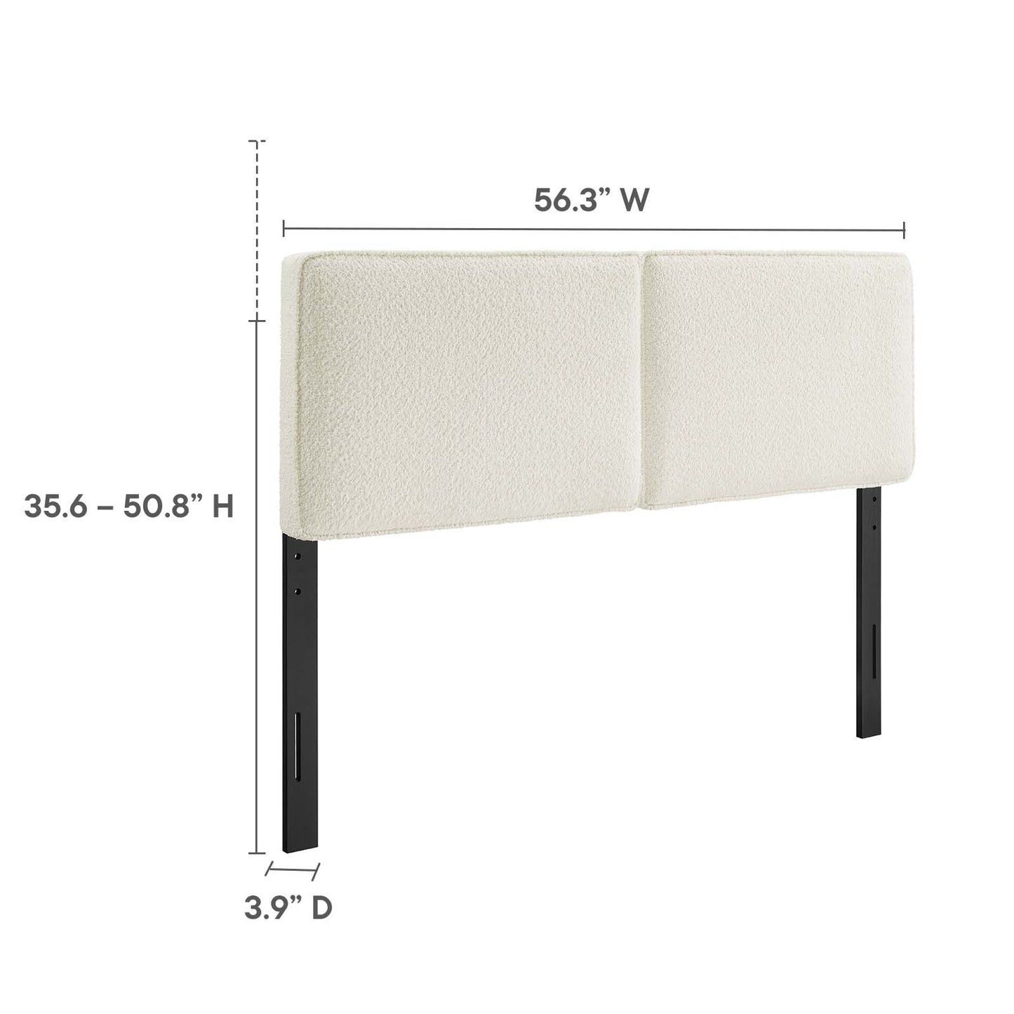 Lindee Boucle Fabric Full Headboard By Modway - MOD-7147 | Headboards | Modishstore - 7