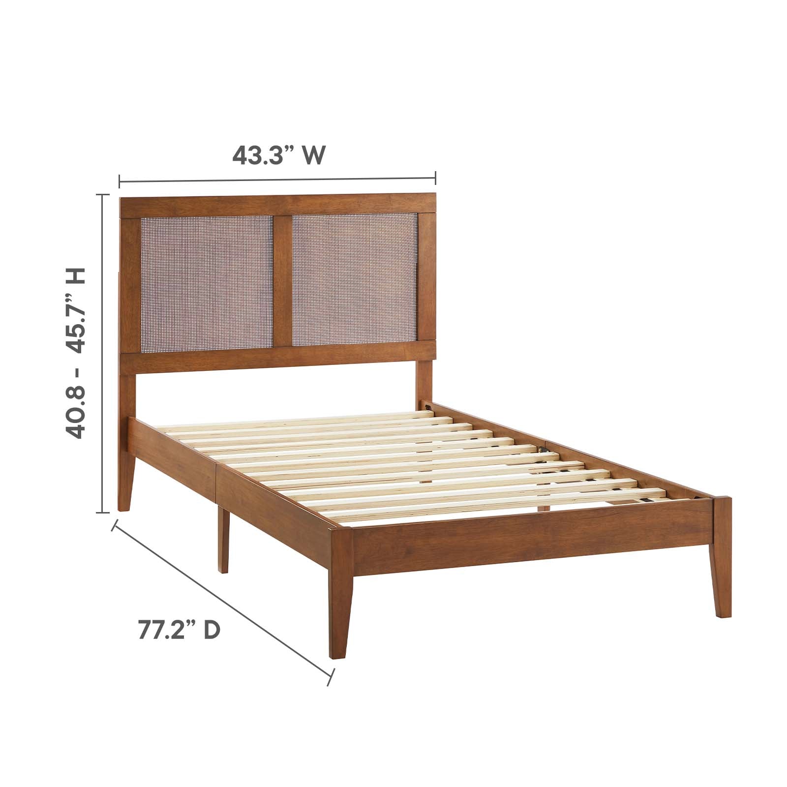 Sirocco Rattan and Wood Twin Platform Bed By Modway - MOD-7152 | Beds | Modishstore - 13