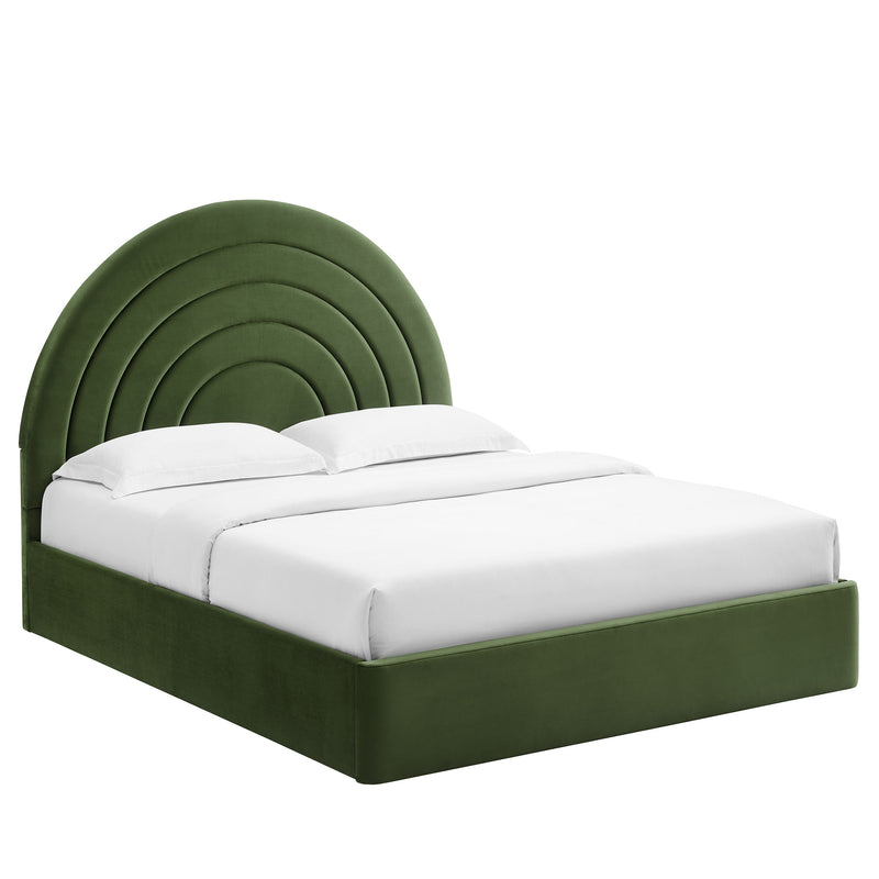 Solana Arched Performance Velvet Full Platform Bed by Modway | Beds | Modishstore - 19