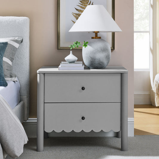 Emmeline Scalloped 2-Drawer Nightstand by Modway | Drawers | Modishstore - 1