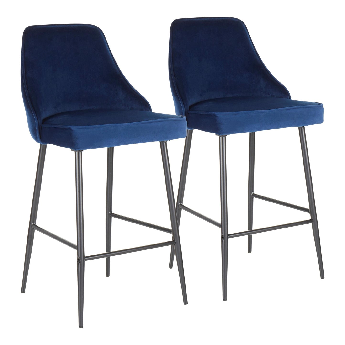 Marcel Counter Stool - Set of 2 By LumiSource - B25-MARCEL BKVBU2 | Counter Stools | Modishstore - 10