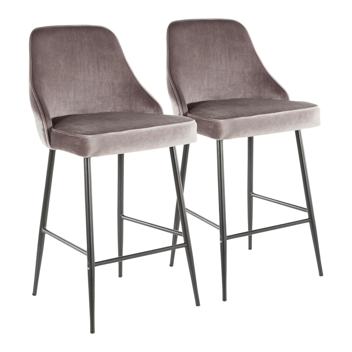 Marcel Counter Stool - Set of 2 By LumiSource - B25-MARCEL BKVBU2 | Counter Stools | Modishstore - 18