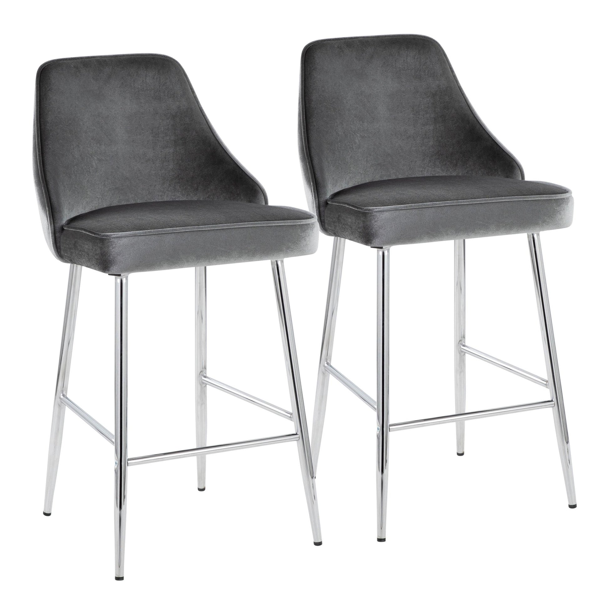 Marcel Counter Stool - Set of 2 By LumiSource - B25-MARCEL VBU2 | Counter Stools | Modishstore - 2