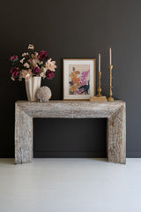 Recycled Whitewashed Wood Console By Kalalou