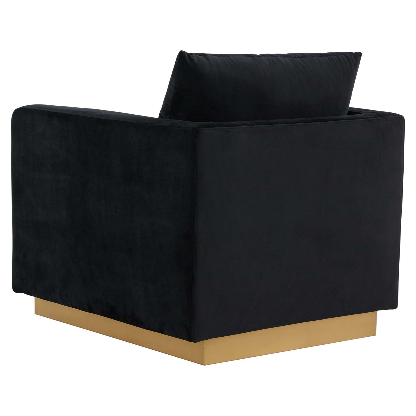 LeisureMod Nervo Velvet Accent Armchair With Gold Frame | Armchairs | Modishstore - 9