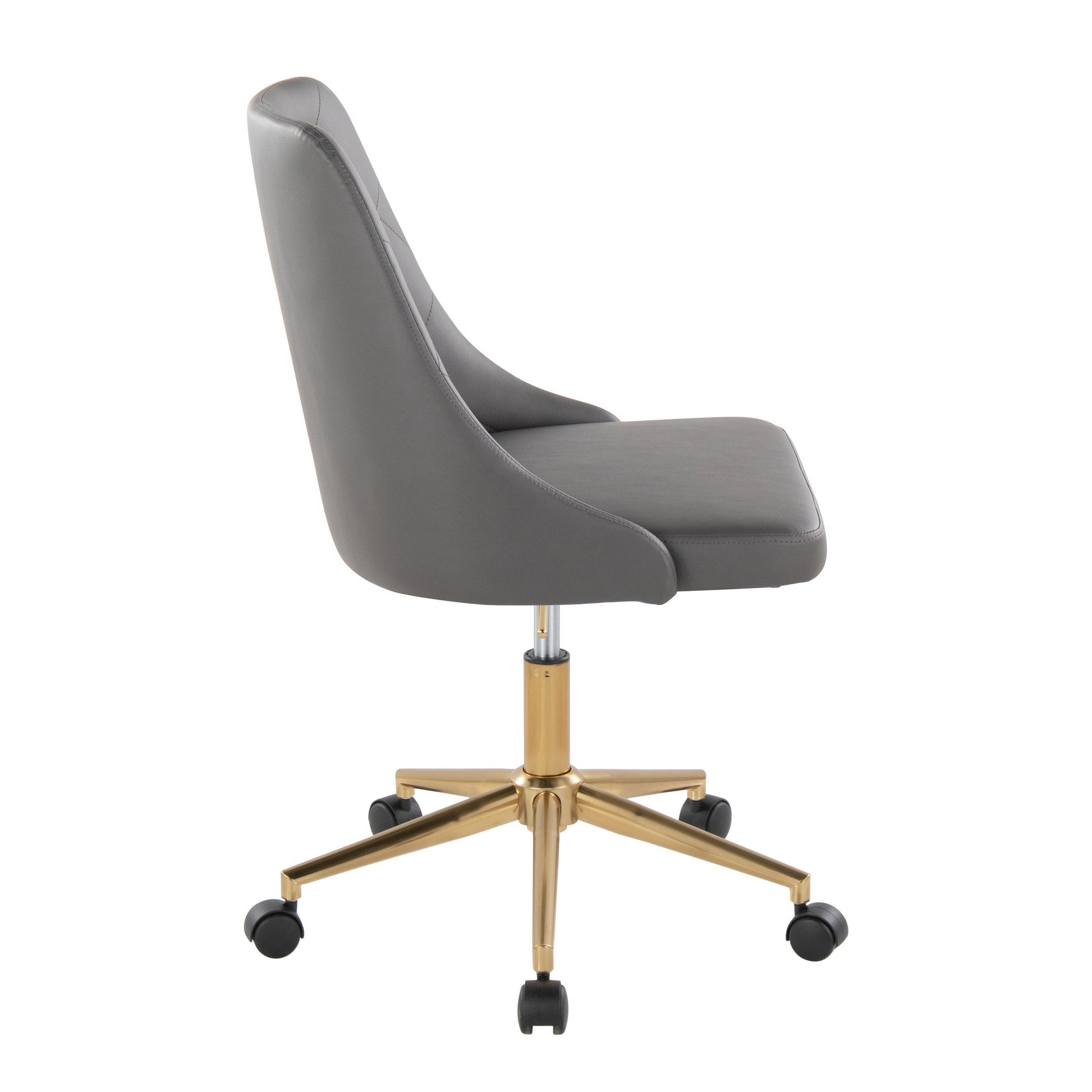 Marche Task Chair By LumiSource - OFC-MARCHEPU-5CSTR1 AUBK1 | Dining Chairs | Modishstore - 11