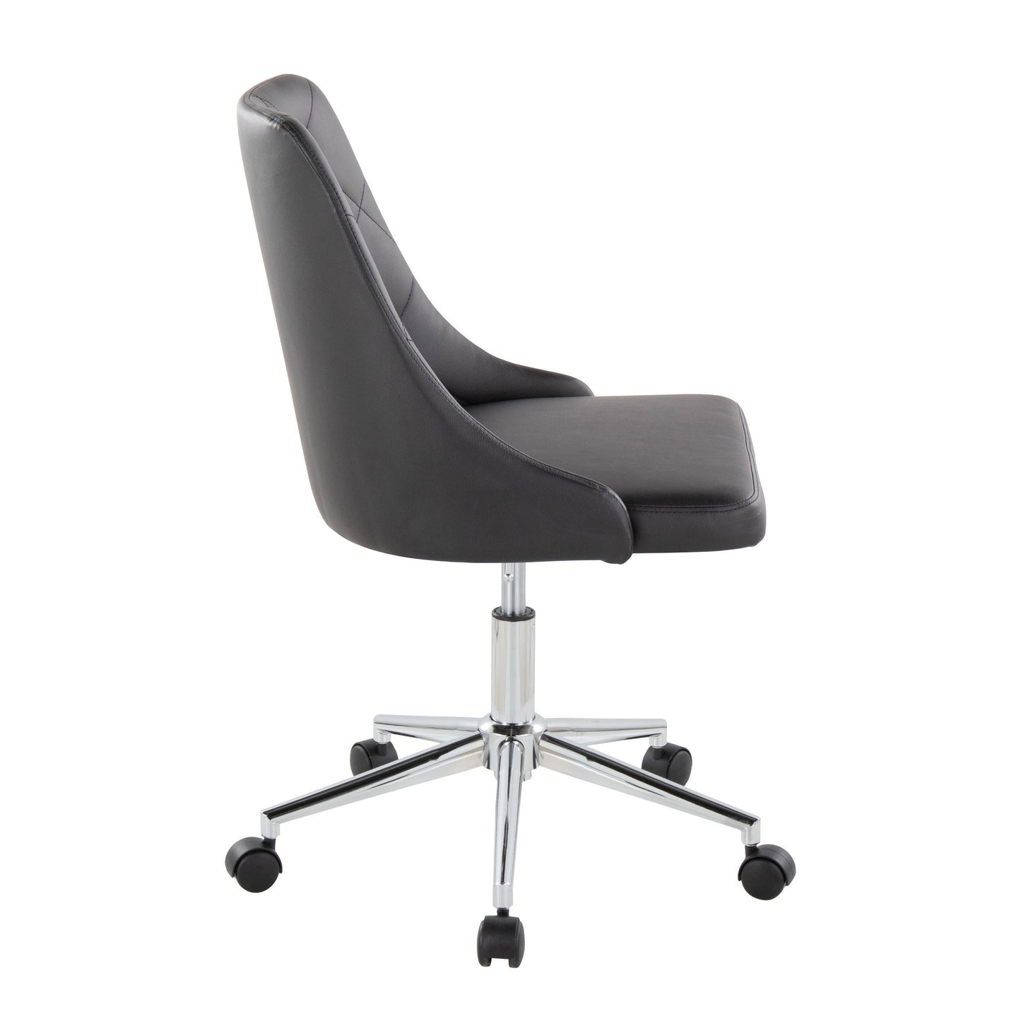 Marche Task Chair By LumiSource - OFC-MARCHEPU-5CSTR1 CHRBK1 | Dining Chairs | Modishstore - 4