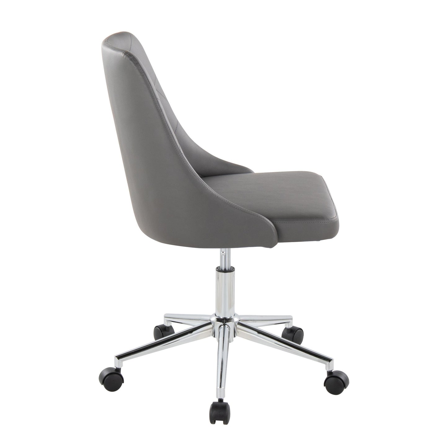 Marche Task Chair By LumiSource - OFC-MARCHEPU-5CSTR1 CHRBK1 | Dining Chairs | Modishstore - 11