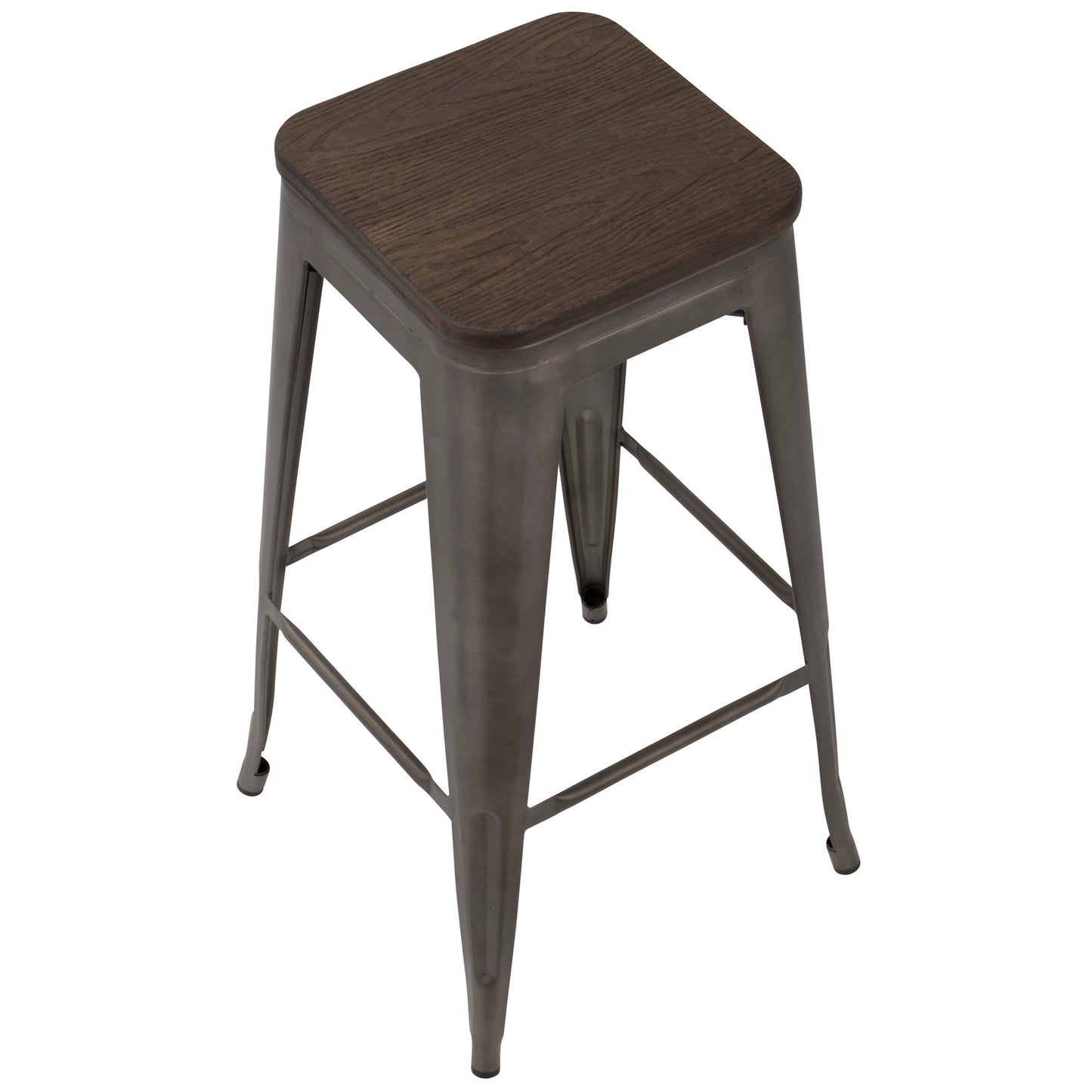 Oregon Barstool - Set of 2 By LumiSource - BS-TW-OR DK+AN2 | Bar Stools | Modishstore - 8