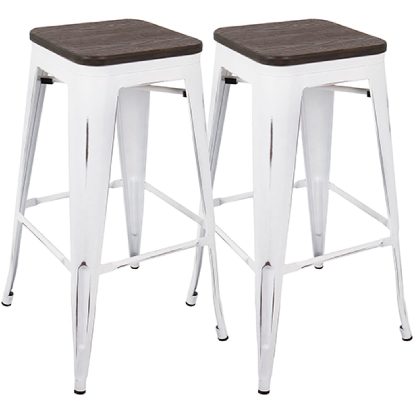 Oregon Barstool - Set of 2 By LumiSource - BS-TW-OR DK+AN2 | Bar Stools | Modishstore - 14