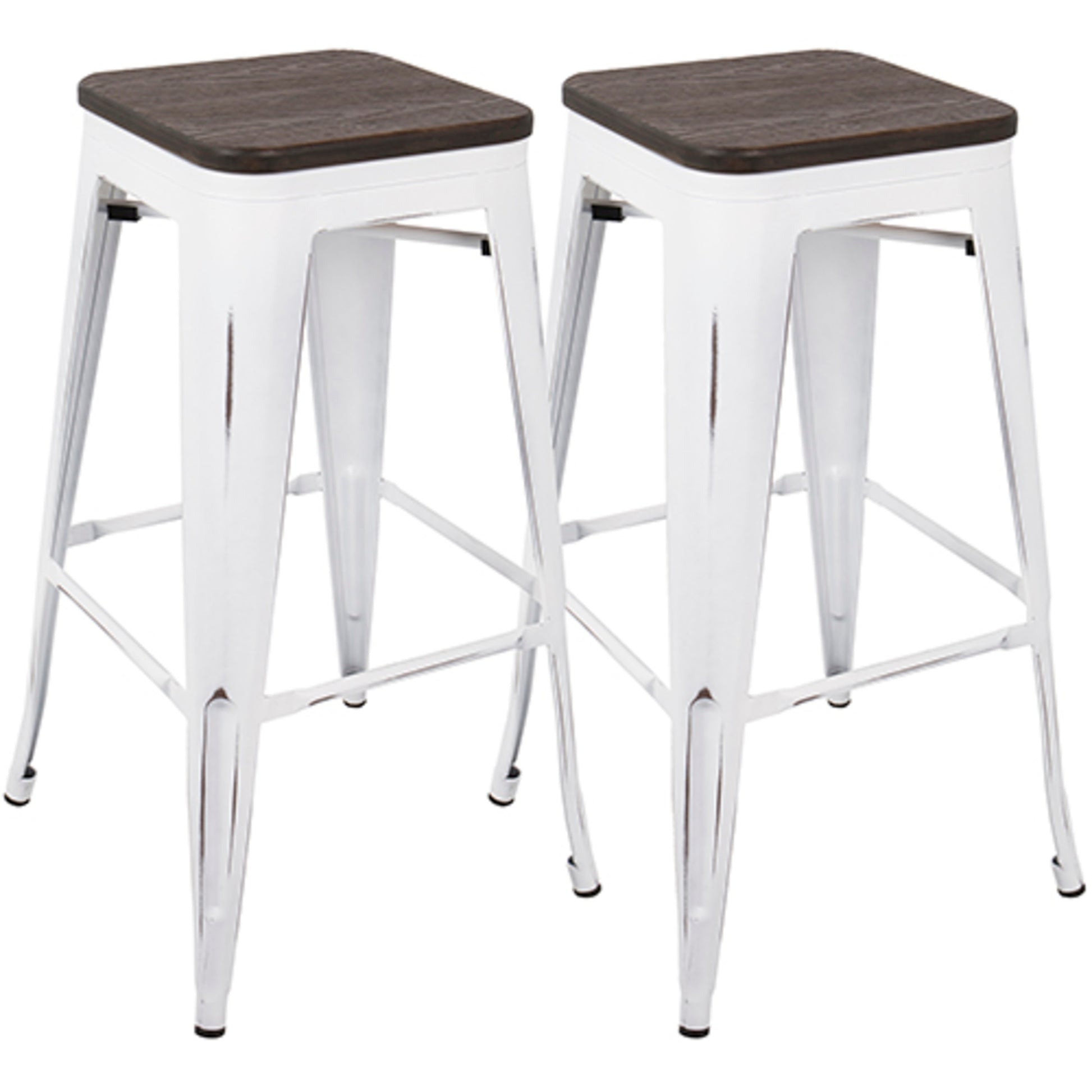 Oregon Barstool - Set of 2 By LumiSource - BS-TW-OR DK+AN2 | Bar Stools | Modishstore - 14