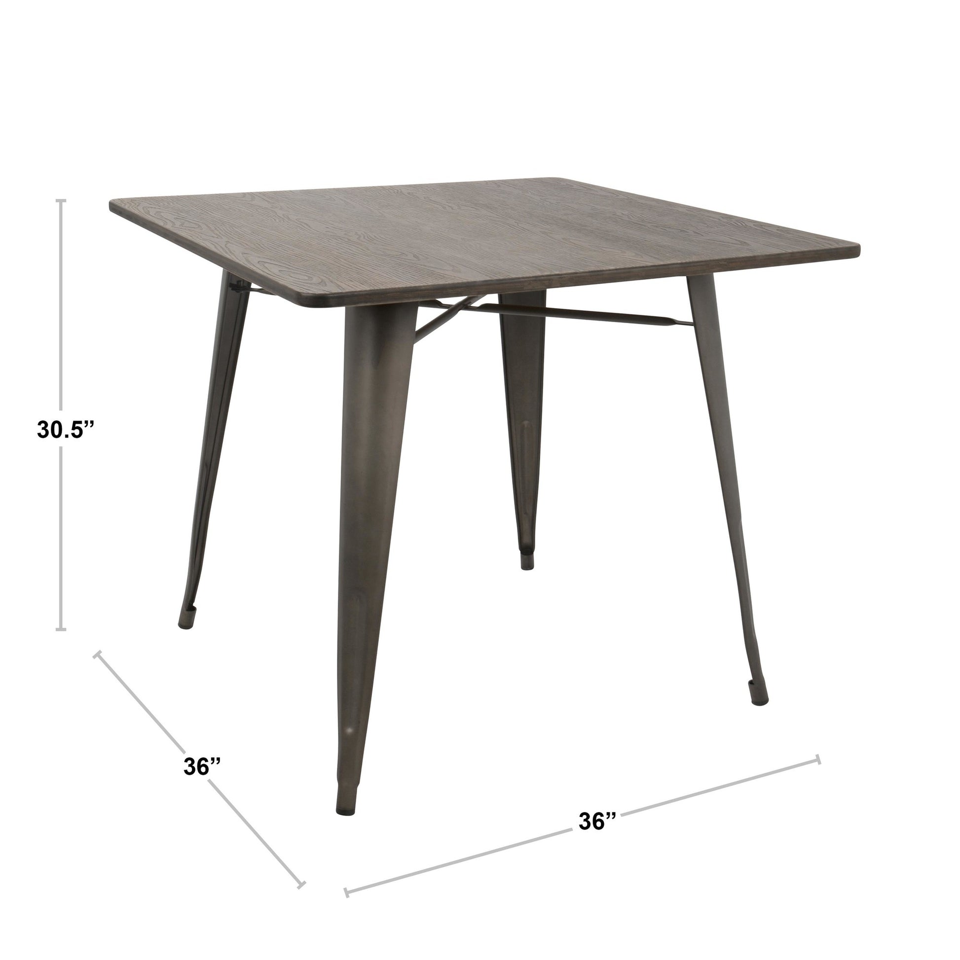 Oregon Dinette Table By LumiSource - DT-OR3636 AN+E | Dining Tables | Modishstore - 6