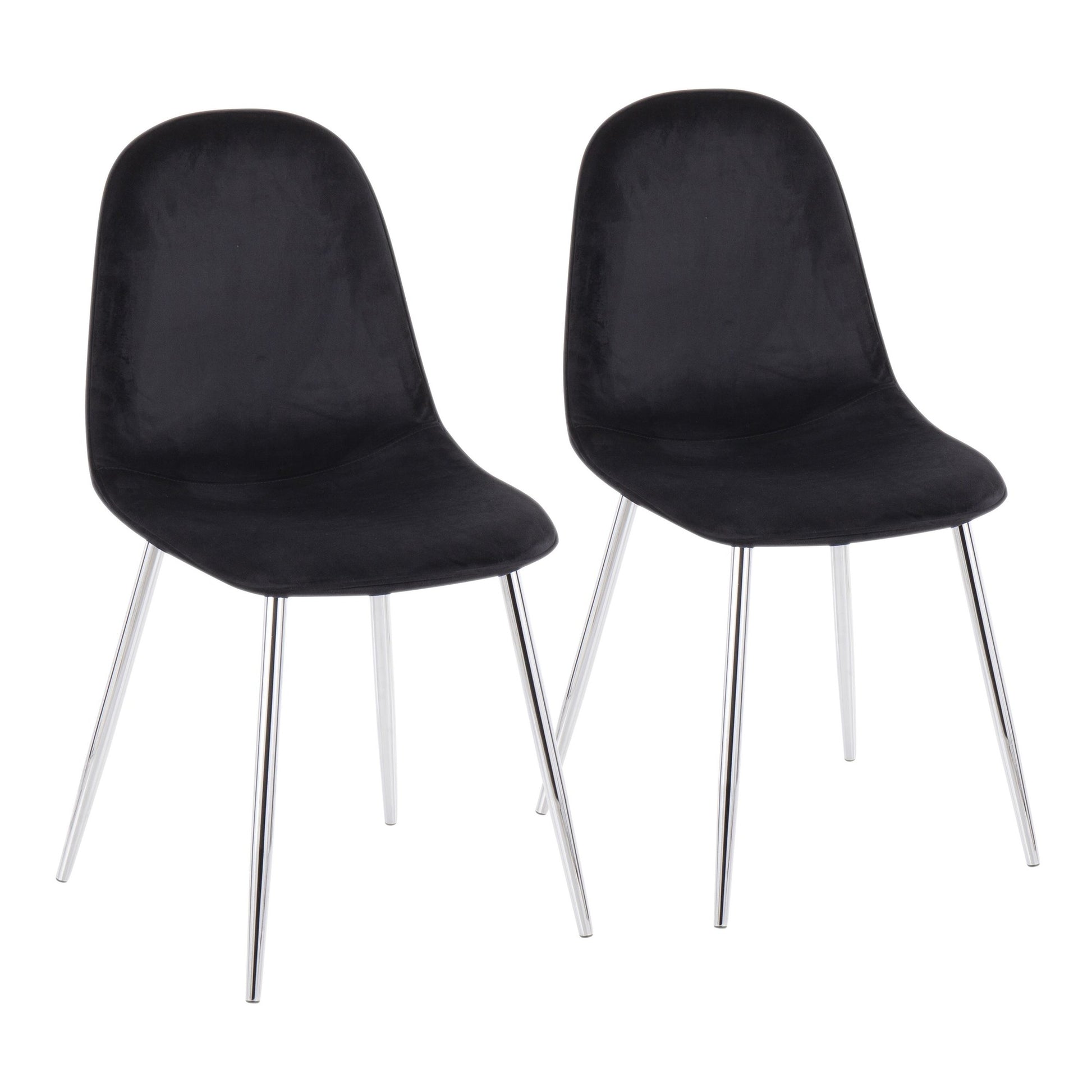 Pebble Chair - Set of 2 By LumiSource - CH-PEBBLE SVVBK2 | Dining Chairs | Modishstore - 3