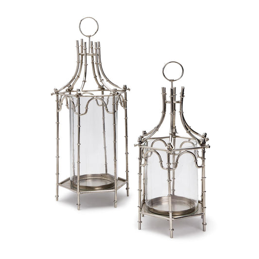 Silver Brighton Pagoda Lanterns Set Of 4 By Tozai Home | Lanterns | Modishstore - 1