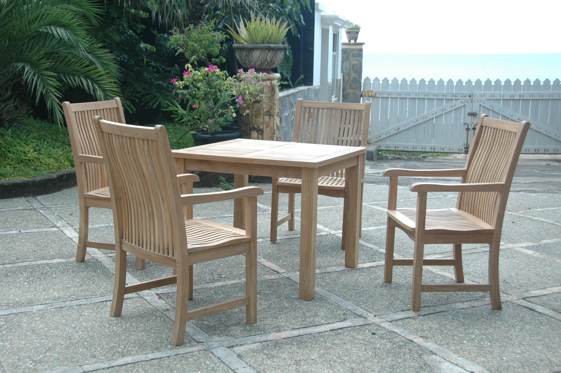 Bahama Chicago 5-Pieces Bistro Set By Anderson Teak | Outdoor Dining Sets | Modishstore