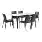 Giana Kash 7 Piece Extendable Dining Set with Black Faux Leather Chairs By Armen Living | Dining Sets | Modishstore - 2