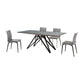 Urbino Lyon 5 Piece Dining Set with Gray Fabric Chairs By Armen Living | Dining Sets | Modishstore - 2