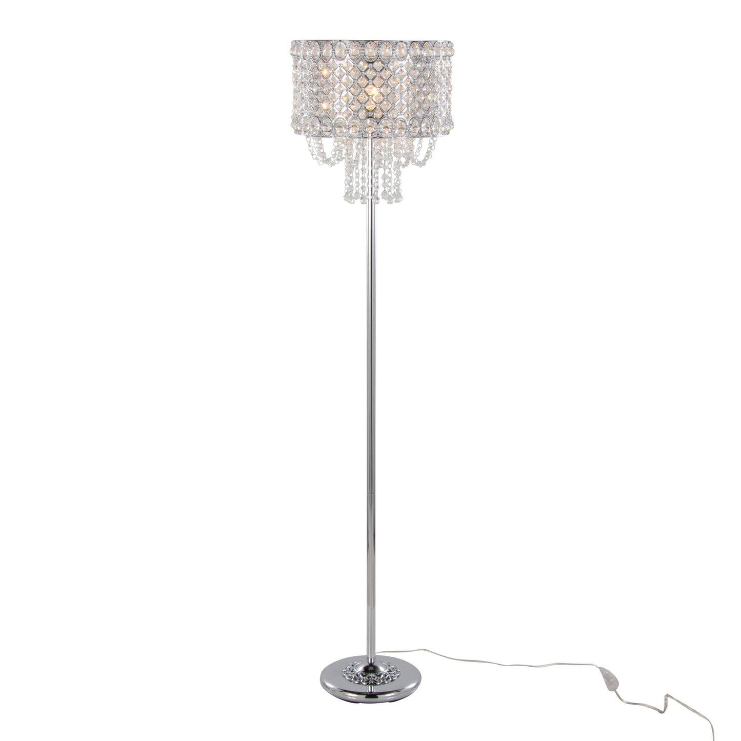 Droplets 60" Metal Floor Lamp By LumiSource - GFS60-DRPLTS CHRCL | Floor Lamps | Modishstore - 3