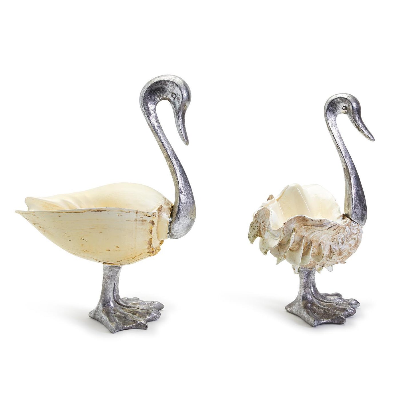 Swan Sculptures Assorted 2 Sizes/Designs Set Of 2 By Tozai Home | Animals & Pets | Modishstore - 3