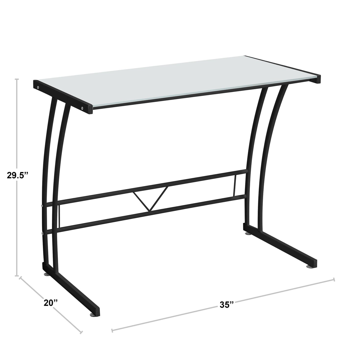 Single Bit Computer Desk By LumiSource - OFD-TM-BITSGL B | Desks | Modishstore - 10